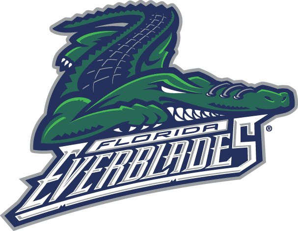 Blue Crocodile Sports Logo - Florida Everblades Primary Logo (ECHL) Creamer's