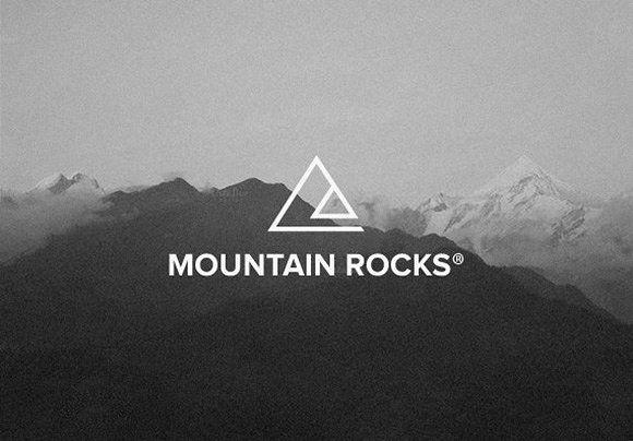Simple Mountain Range Logo - Mountain Minimal Geometric Logo ~ Logo Templates ~ Creative Market