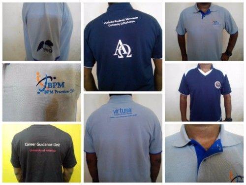 Blue Crocodile Sports Logo - Custom T Shirts in Pique / Crocodile / Sports Fabric