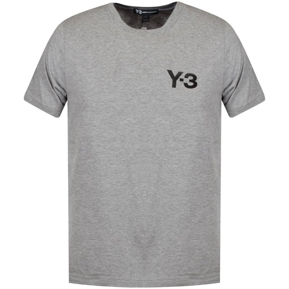 Adidas Grey Logo - ADIDAS Y-3 Adidas Y-3 Grey Logo T-Shirt - Men from Brother2Brother UK