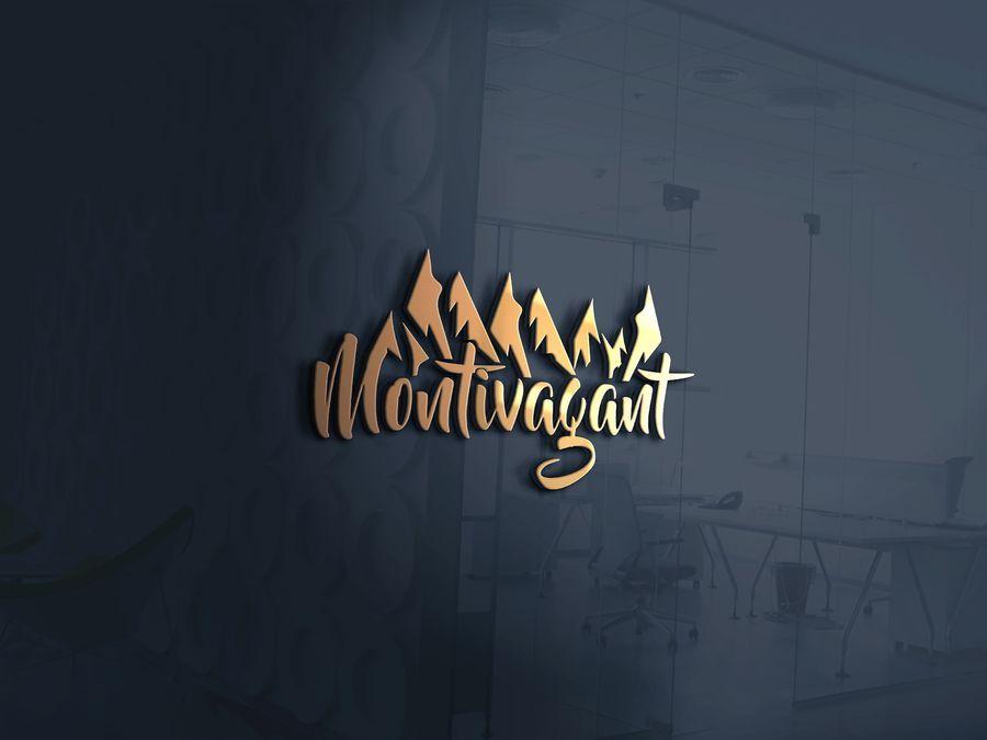 Simple Mountain Range Logo - Entry by RamonIg for The word “Montivagant” with mountains coming