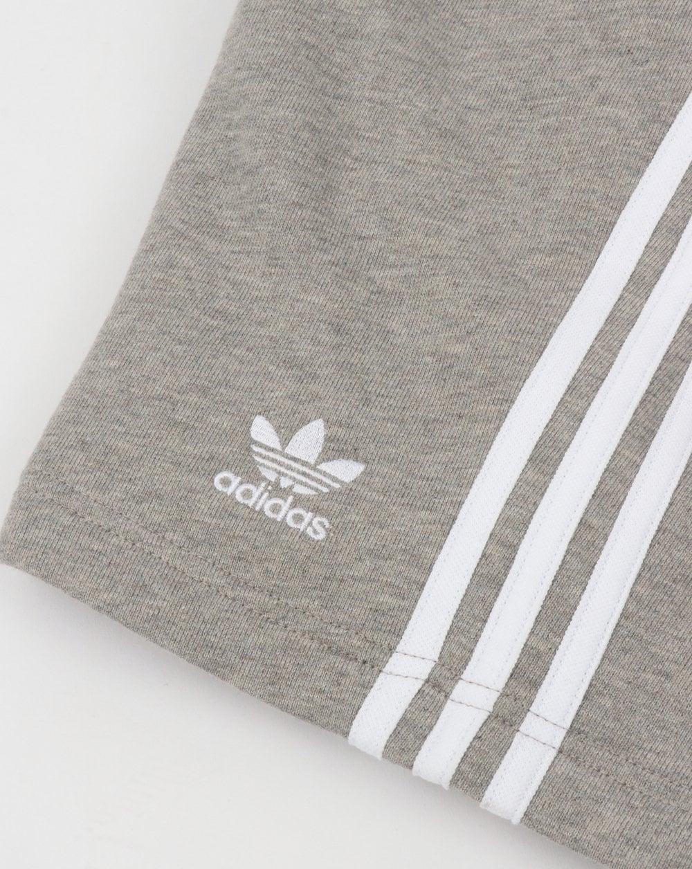 Adidas Grey Logo - Adidas Originals 3 Stripes Shorts Grey Heather, cotton, terry, toweling