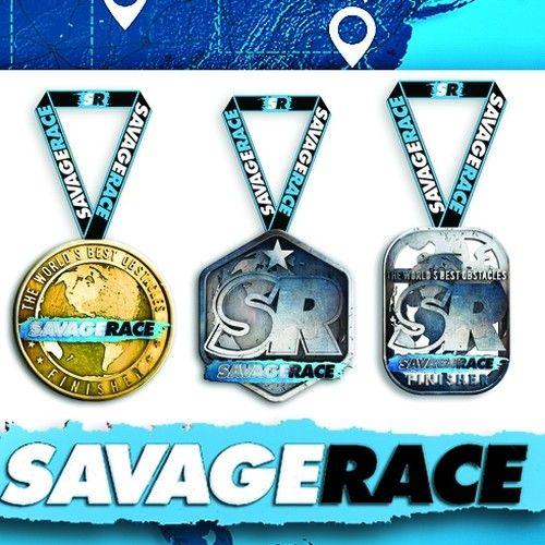 Savage Race Logo - Design a Finisher Medal for Savage Race - An Obstacle Course Mud Run ...