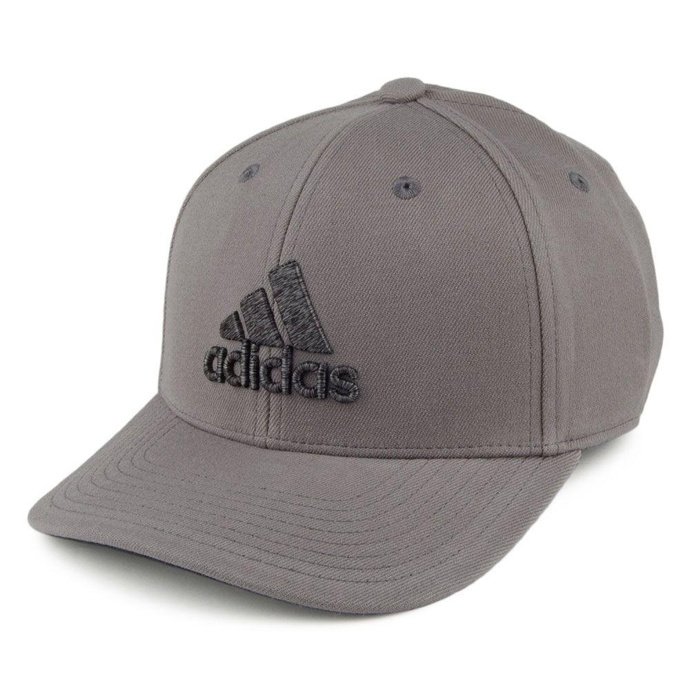 Adidas Grey Logo - Adidas Hats Heather Logo Baseball Cap - Grey from Village Hats.