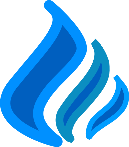 Blue G with Flame Logo - Blue Flame Solid Color6 Clip Art clip art