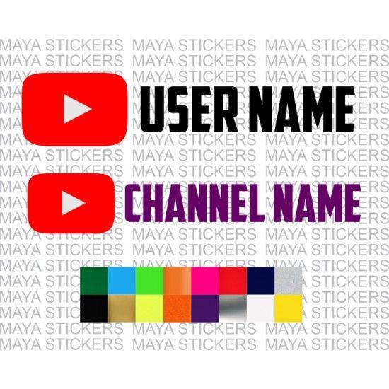 Username Logo - Youtube User Name channel name custom stickers