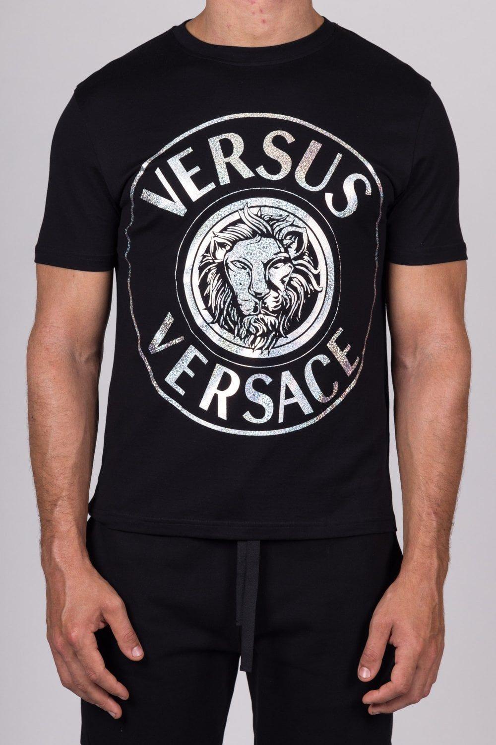 Clothing with Lion Logo - Versus Versace. Lion Logo T Shirt Black