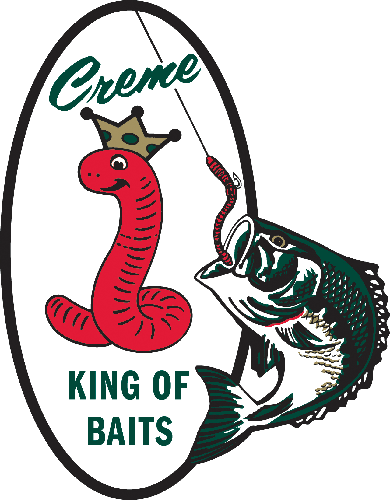 Fishing Worm Logo - Creme logo. Creme Lures logo stuff. Bass fishing, Fish, Bass