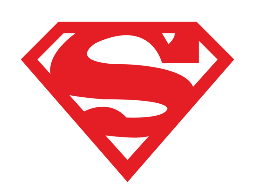 Red Black and White Superman Logo - Superman graphic black and white logo