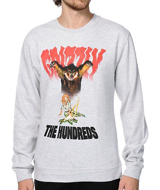 The Hundreds Grizzly Logo - The Hundreds x Grizzly Bear Woods Crew Neck Sweatshirt | Zumiez