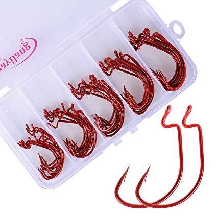 Fishing Worm Logo - Amazon.com : Sougayilang Fishing Hooks High Carbon Steel Worm Senko ...