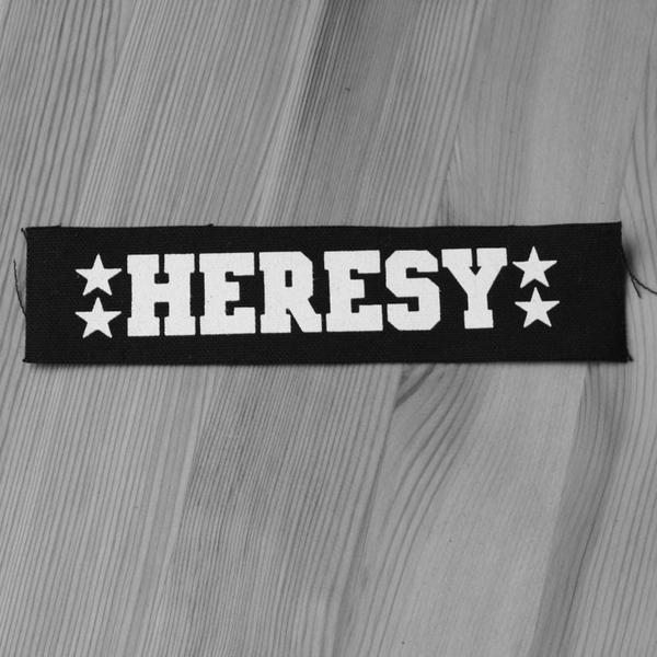 Heresy Logo - Heresy - White Logo (Printed Patch) | Todestrieb