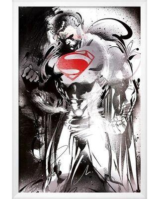 Red Black and White Superman Logo - Check Out These Major Bargains: Art.com Man of Steel Superman Red