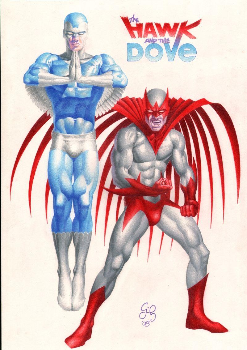 Dove Superhero Logo - Hawk and Dove, in Craig Hamilton's Commissions Comic Art Gallery Room