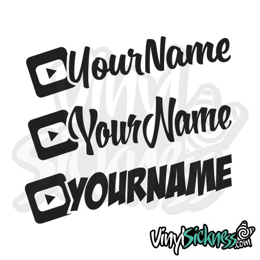 Custom YouTube Logo - CUSTOM YOUTUBE USERNAME • STICKERS / DECALS