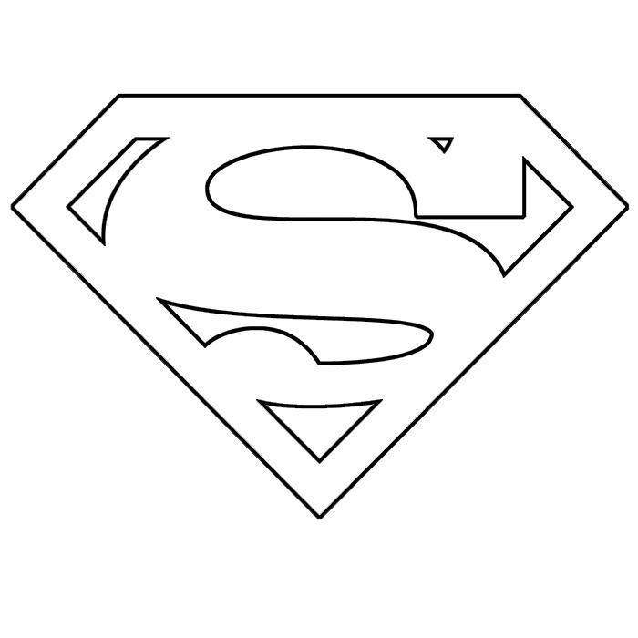 Red Black and White Superman Logo - superman template | Save the two templates. The S is red, the shield ...