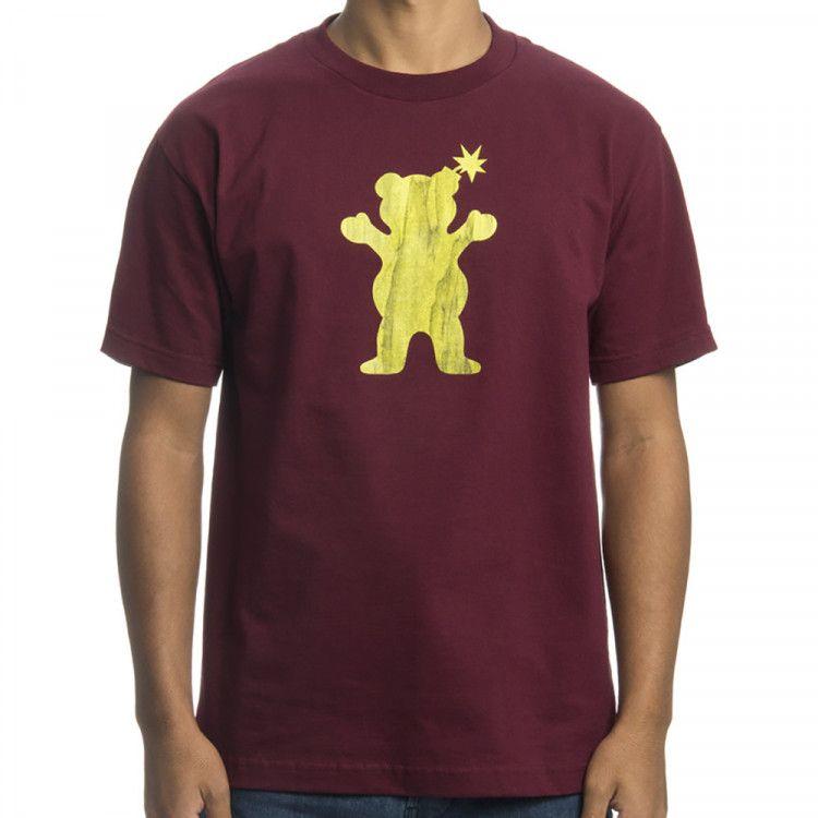 The Hundreds Grizzly Logo - The Hundreds x Grizzly Grain Bear burgundy T shirt. Manchester's