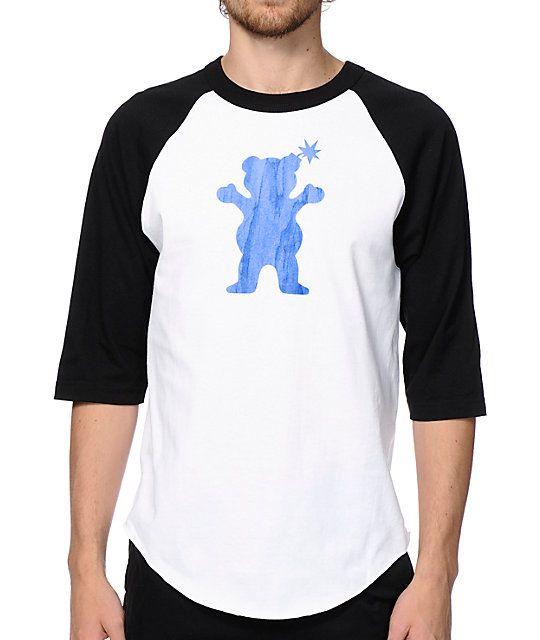 The Hundreds Grizzly Logo - The Hundreds x Grizzly Grain Bear Baseball T-Shirt | Zumiez