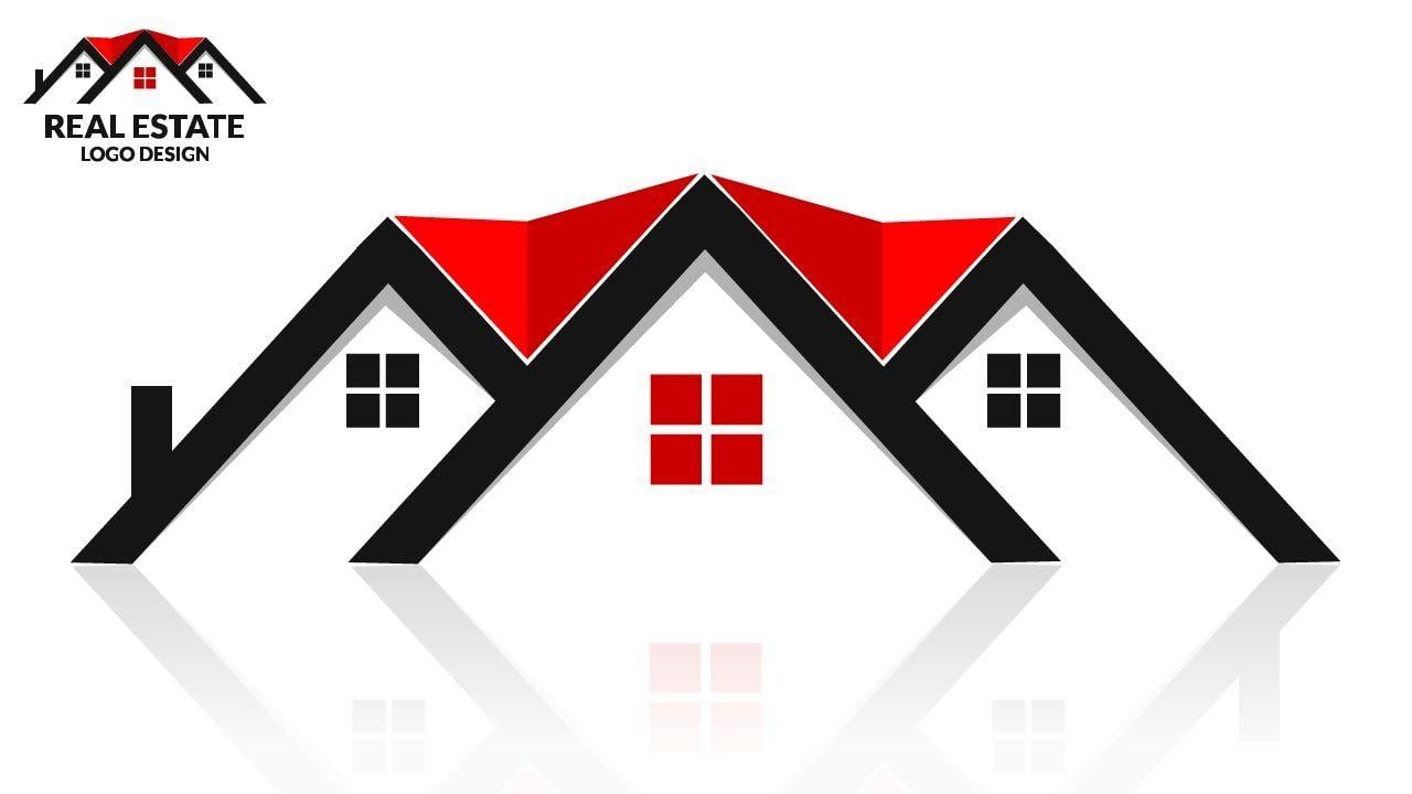 Red Real Estate Logo - Logo Design | Real Estate | Photoshop CC Tutorial - YouTube