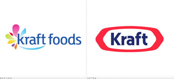 Red Food Brand Logo - Brand New: Kraft Logo Gets Back in the Race