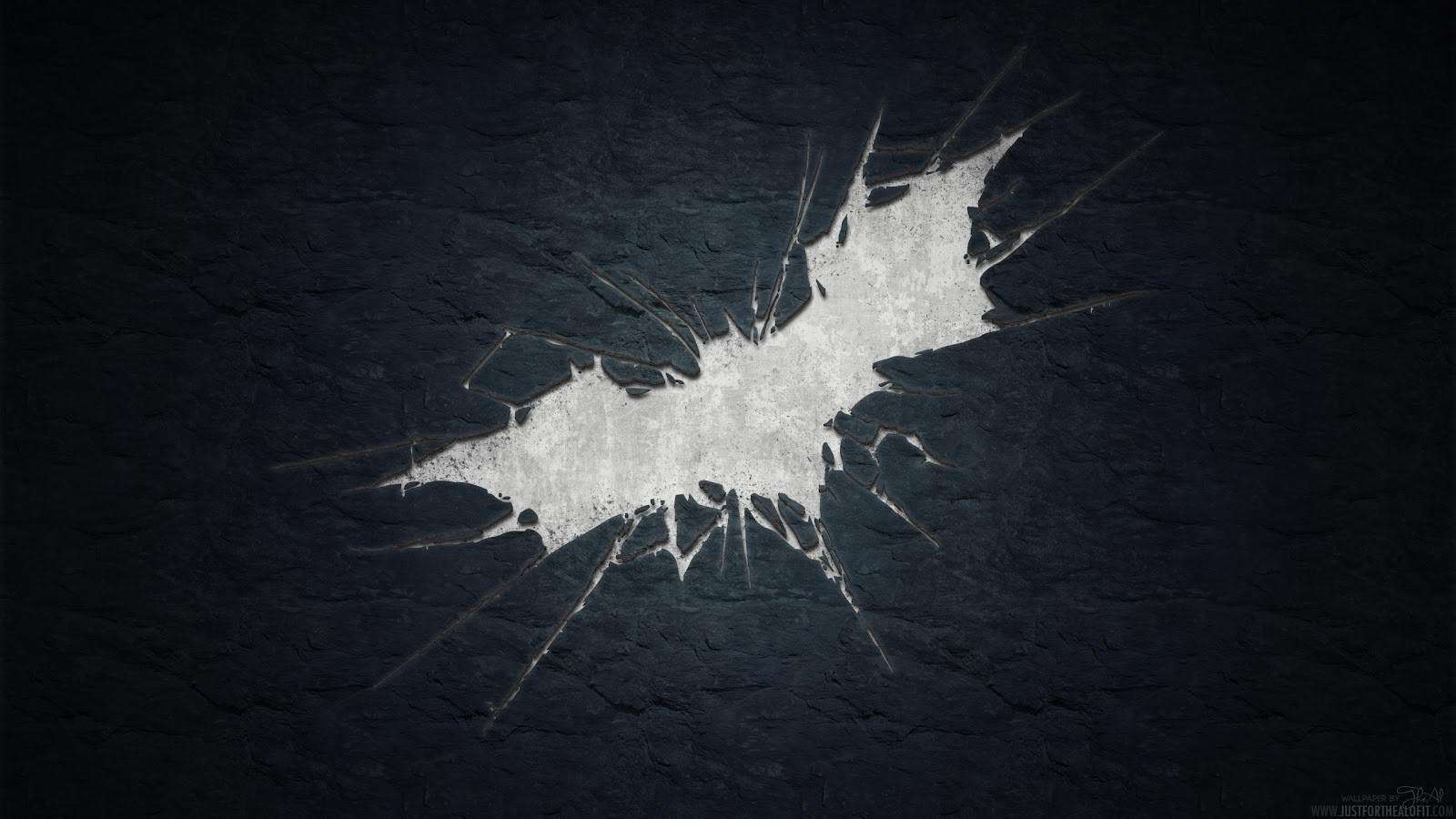 Broken Batman Logo - 3D Batman Symbol In Back Background Hd Wallpaper | HDWallWide.com ...