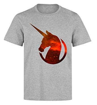 Red Unicorn Logo - Red Celestial Unicorn Logo Men's T Shirt XX Large: Amazon.co.uk