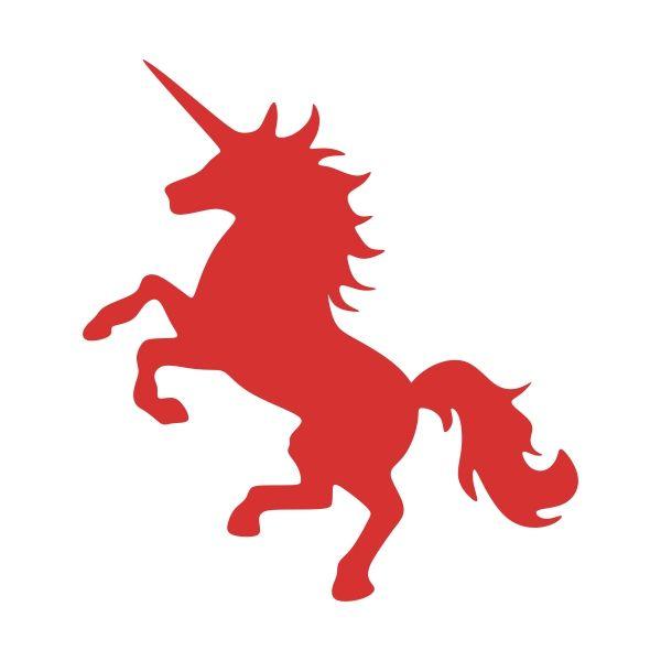 Red Unicorn Logo - Unicorns Cuttable Design