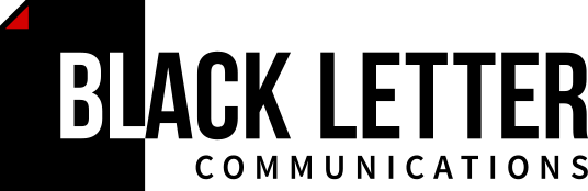 Black Letter Logo - Home. Black Letter Communications