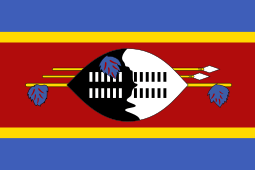 Red Blue and Yellow Shield Logo - Flag of Eswatini