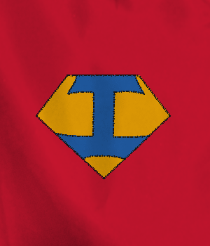 Blue and Yellow Shield Logo - red Kids Cape with yellow shield and blue I - Custom Adult and Kids ...