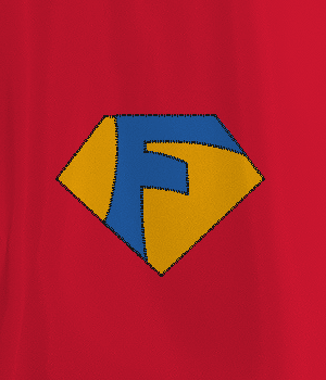 Red Blue and Yellow Shield Logo - red Kids Cape with yellow shield and blue F - Custom Adult and Kids ...