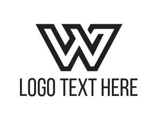 Black Letter Logo - Letter W Logo Maker