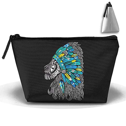 Purse with Lion Logo - Portable Travel Storage Bags Feather Lion Logo All