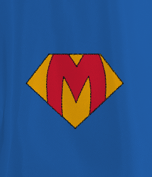 Red Blue and Yellow Shield Logo - blue Kids Cape with yellow shield and red M | Fave recipes ...