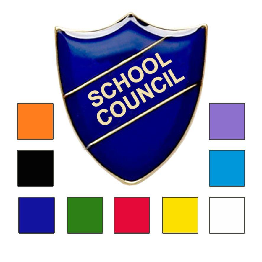Red Blue and Yellow Shield Logo - School Council Badge (Shield) | School Badge Store