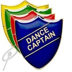Red Blue and Yellow Shield Logo - Dance Captain Blue Shield