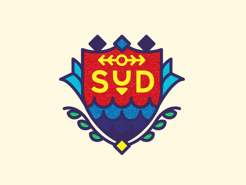 Red Blue and Yellow Shield Logo - South Shield by NOBLANCO | Dribbble | Dribbble