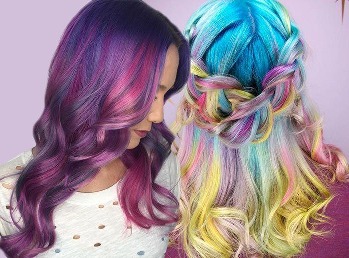 Ombre Colored Logo - Bold Pastel and Neon Hair Colors in Balayage and Ombre