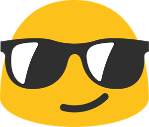 Emoji Logo - Smile with Glasses Emoji Logo Vector (.SVG) Free Download