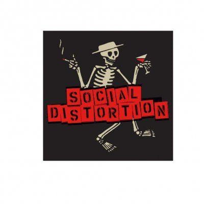 Social Distortion Logo - Skelly w/Block Logo Sticker | Social distortion merch