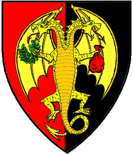 Gold Dragon Crest Logo - Office of Golden Dragon - An Tir College of Heralds