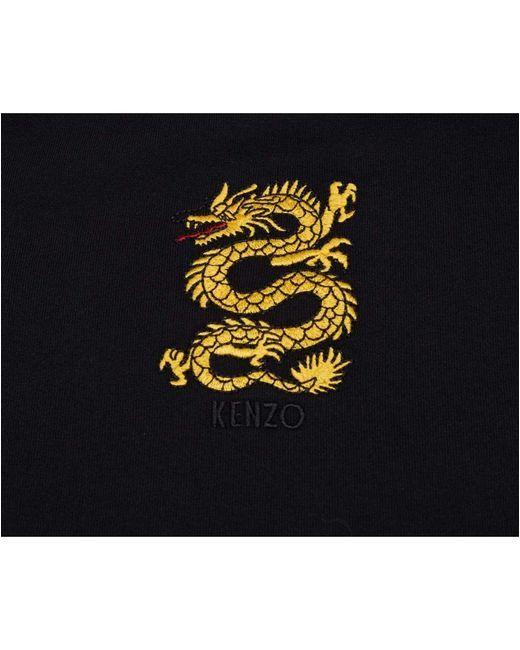 Gold Dragon Crest Logo - Lyst - Kenzo Dragon Crest Crew Neck in Black for Men