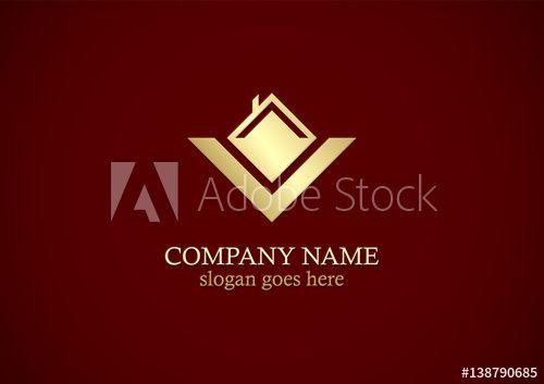 Gold V Company Logo - home gold letter v company logo - Buy this stock vector and explore ...