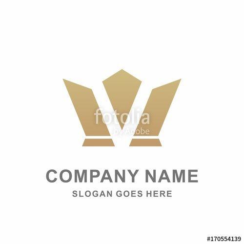 Gold V Company Logo - Gold Crown Jewellery Fashion Beauty Letter V Business Company Stock