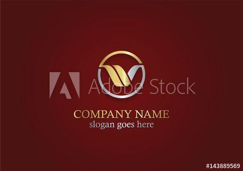 Gold V Company Logo - gold round letter v company logo - Buy this stock vector and explore ...