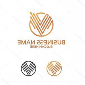 Gold V Company Logo - Letter V Triangle Gold Company Logo Vector