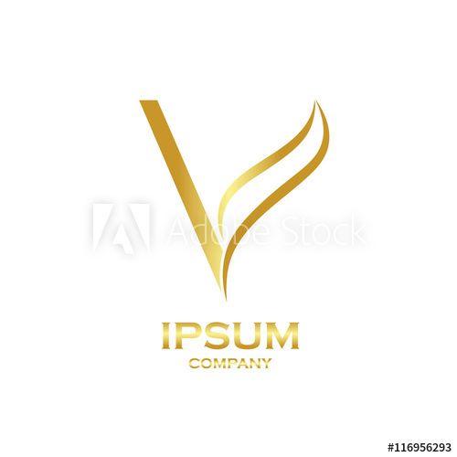 Gold V Company Logo - letter V logo design, Gold, beauty industry and fashion logo