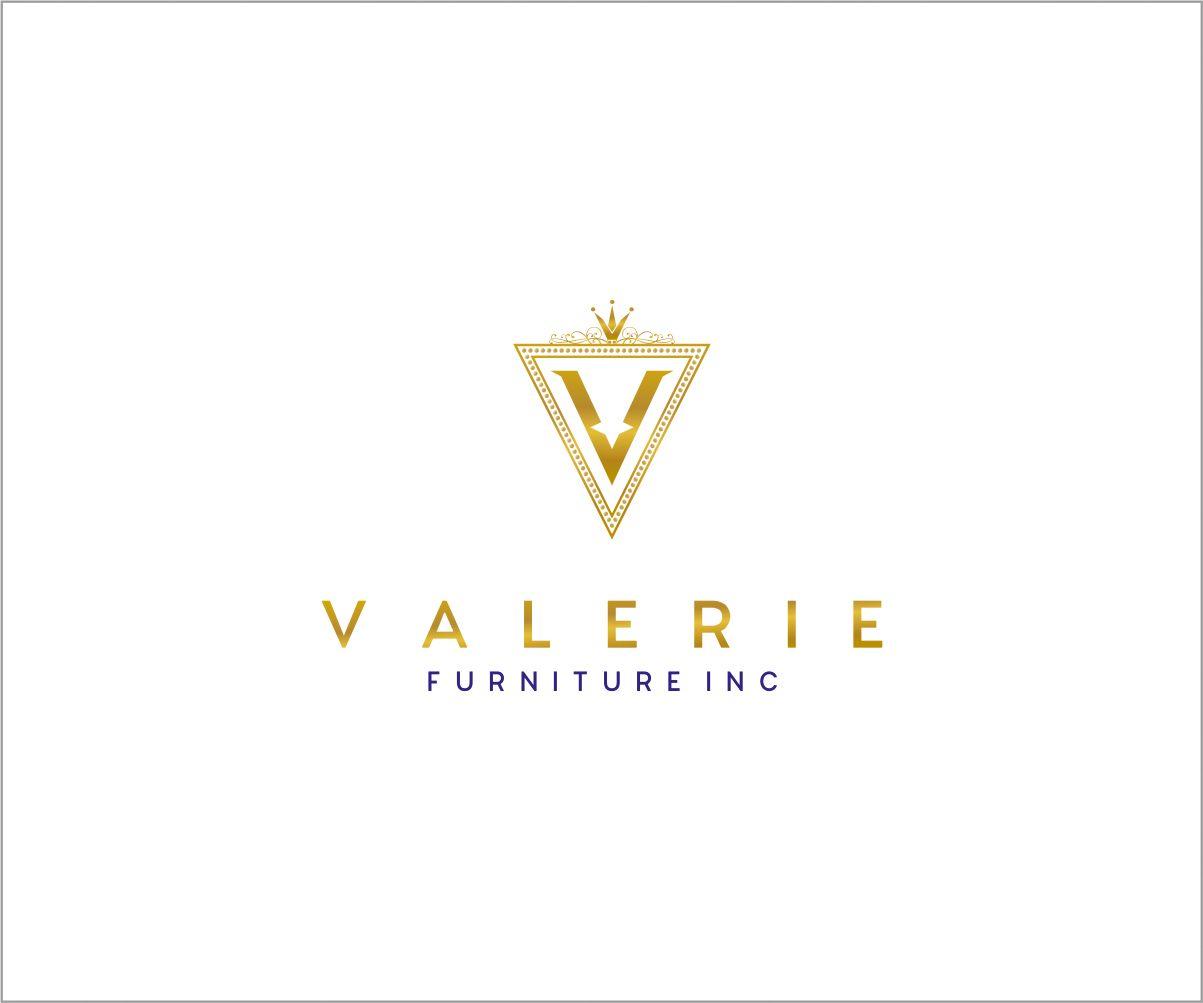 Gold V Company Logo - Elegant, Professional, Furniture Store Logo Design for THE CROWN ...