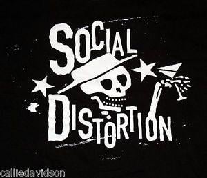 Social Distortion Logo - SOCIAL DISTORTION Stars Logo Black T Shirt Size M Unworn Rockabilly