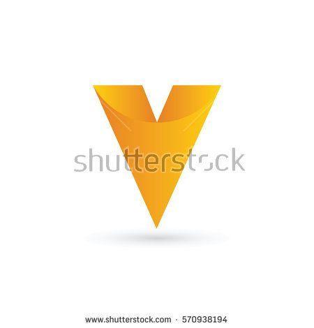 Gold V Company Logo - gold 3d initial letter v typography logo design for brand and ...